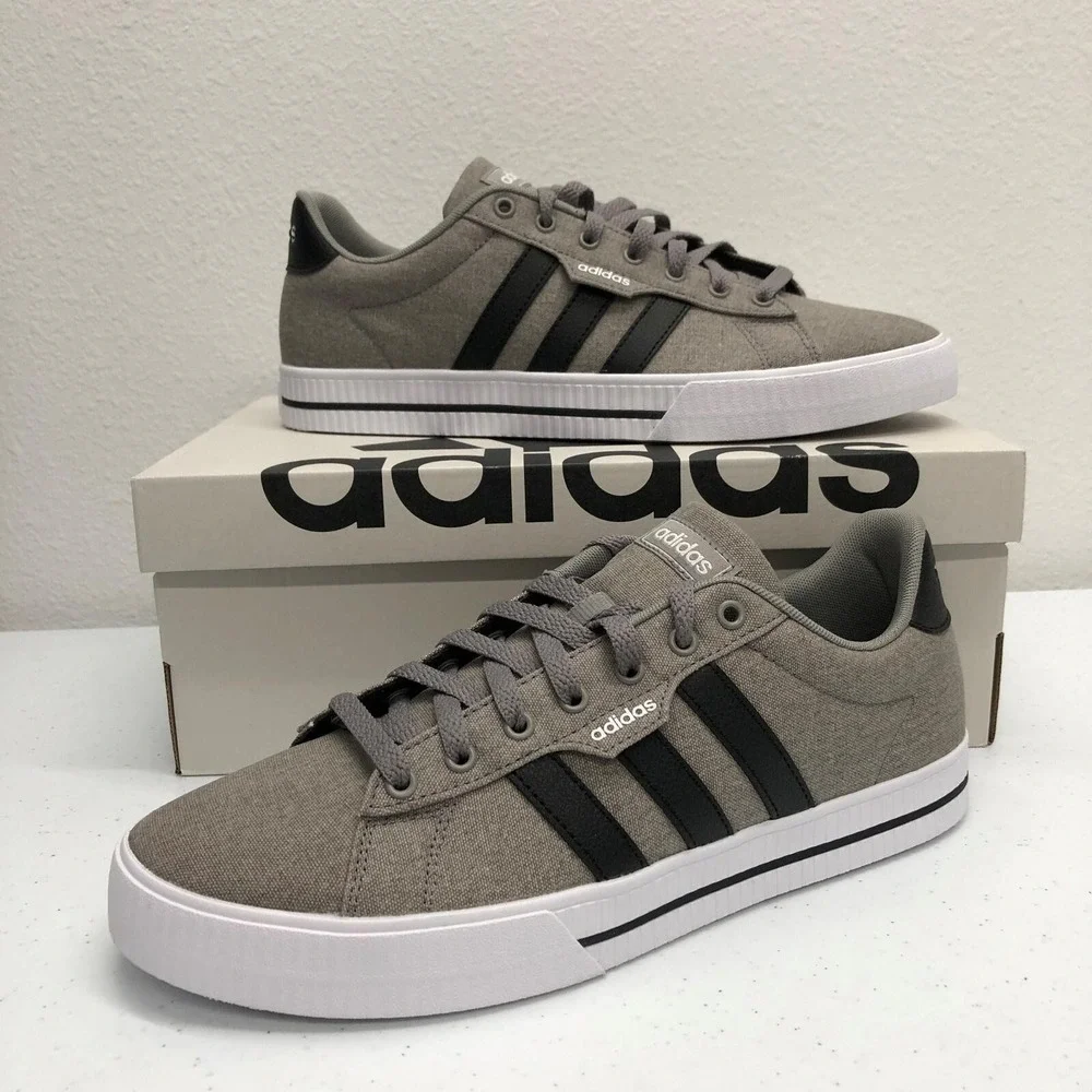Adidas Daily 3.0 Shoes Mens Size 10 Gray Black Skateboarding Skate Casual FW3270